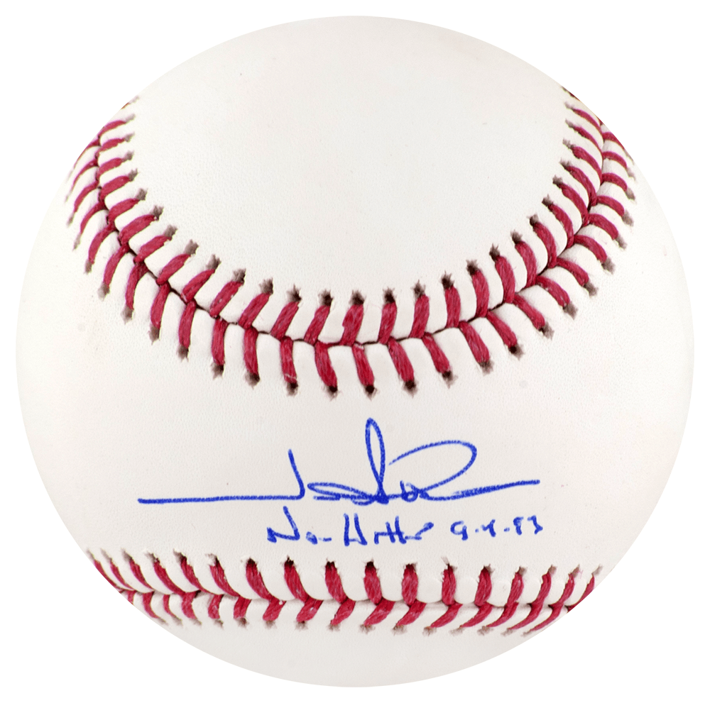 Jim Abbott Autographed Rawlings Official MLB Baseball with No Hitter 9-4-93-Powers Sports Memorabilia