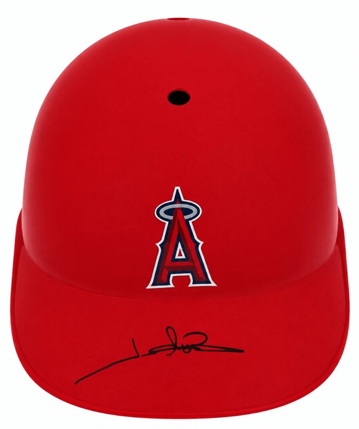 Jim Abbott Autographed Los Angeles Angels Souvenir Replica Batting Helmet-Powers Sports Memorabilia