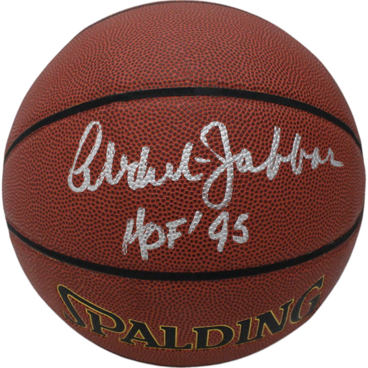 Kareem Abdul-Jabbar Aurographed Los Angeles Lakers Basketball HOF-Powers Sports Memorabilia