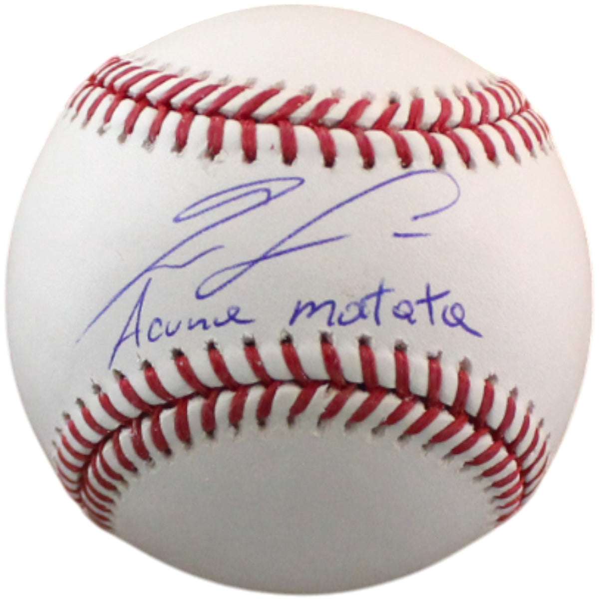 Ronald Acuna Atlanta Braves Signed Baseball - OML Baseball Acuna Matata Fanatics-Powers Sports Memorabilia
