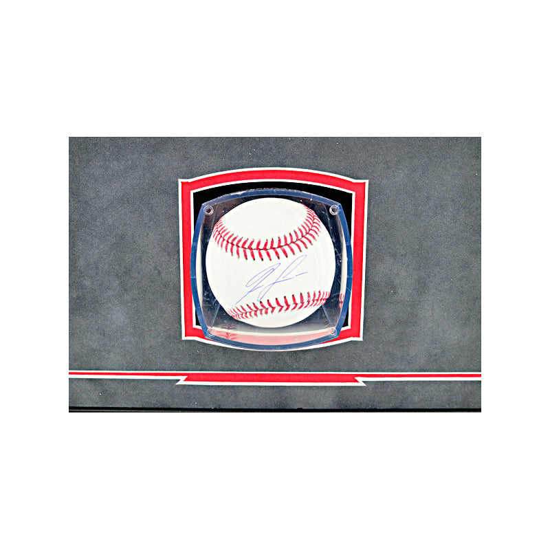 Ronald Acuna Atlanta Braves Signed OMLB Baseball Framed Shadowbox (Beckett Holo)-Powers Sports Memorabilia