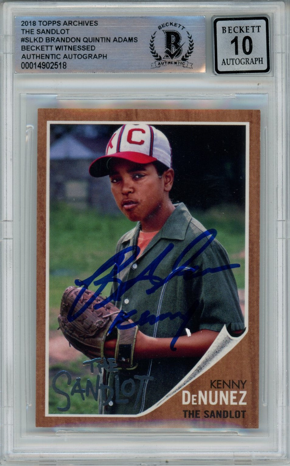 Brandon Adams Signed Card Sandlot Topps Archives Beckett 10 auto Beckett-Powers Sports Memorabilia
