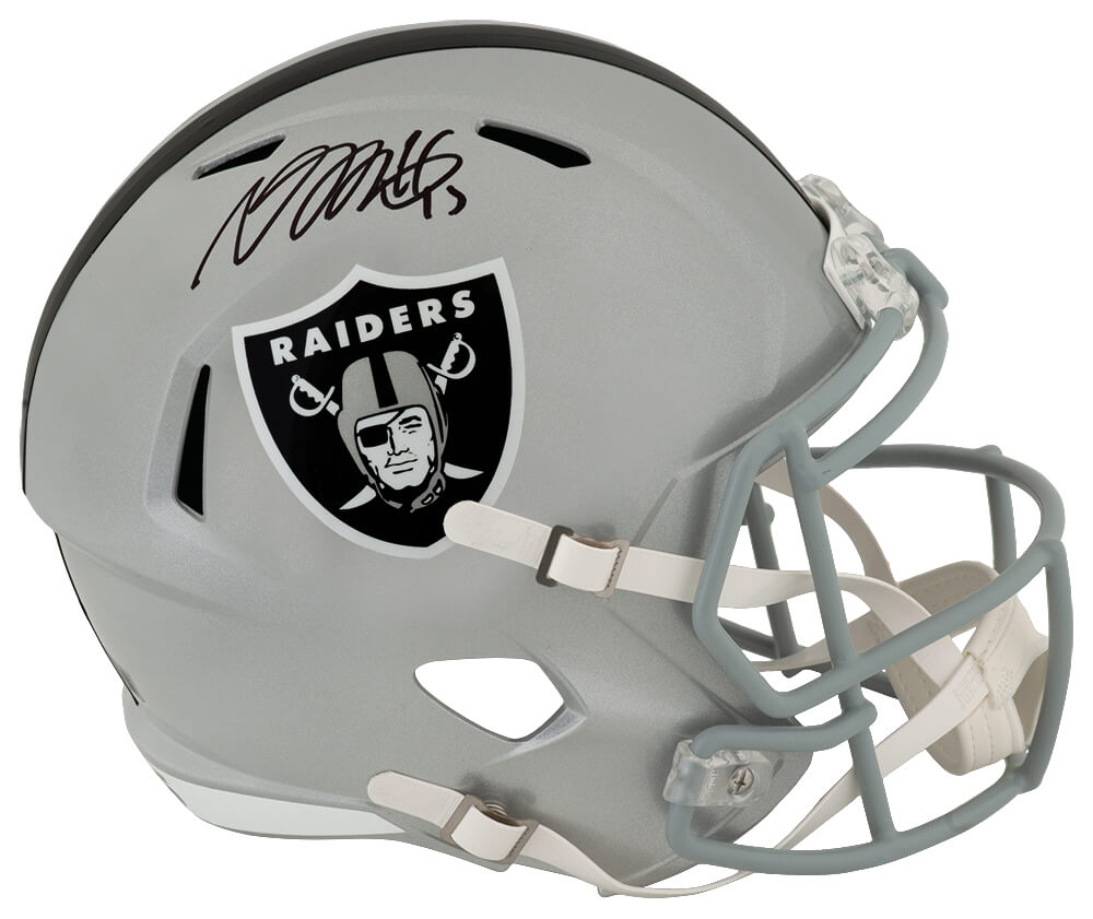 Davante Adams Las Vegas Raiders Autographed Full Size Riddell Replica Helmet Beckett-Powers Sports Memorabilia