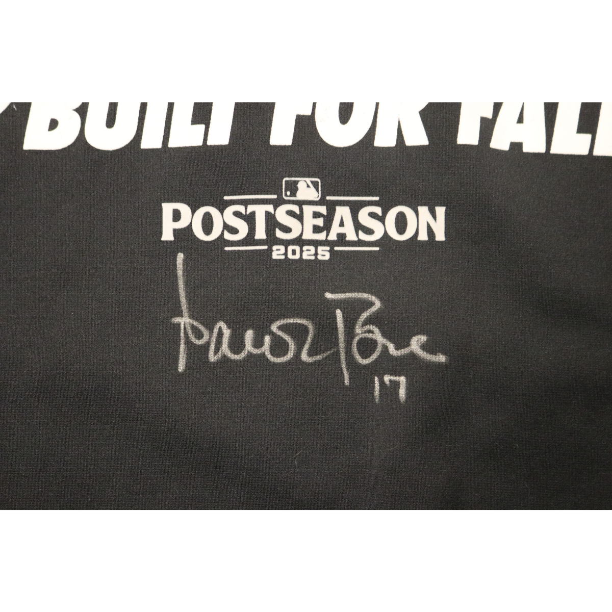 Aaron Boone Yankees Signed Game Used 2025 Postseason Cut off Hoodie-Powers Sports Memorabilia