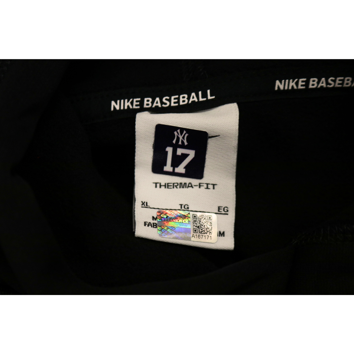 Aaron Boone New York Yankees Signed Game Used 2025 Postseason Hoodie-Powers Sports Memorabilia