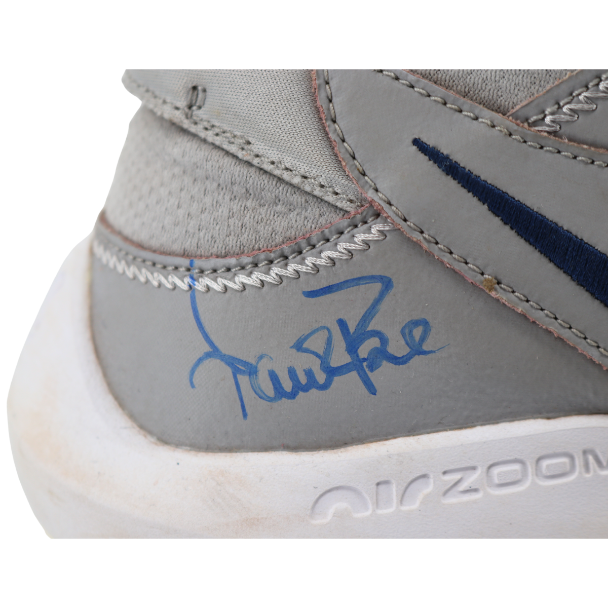 Aaron Boone Yankees Signed 2025 Game Used Grey Nike Giannis Shoes-Powers Sports Memorabilia