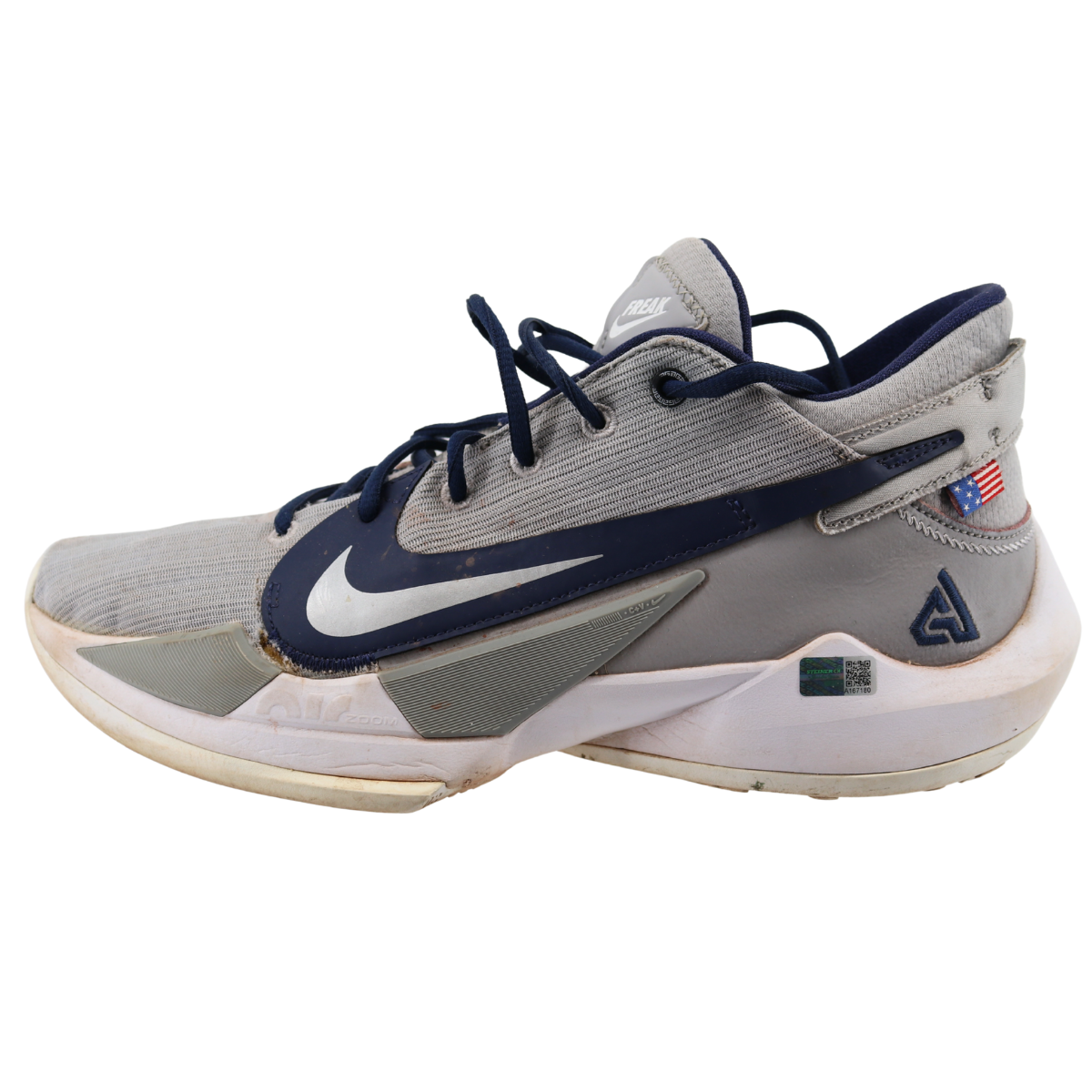 Aaron Boone Yankees Signed 2025 Game Used Grey Nike Giannis Shoes-Powers Sports Memorabilia