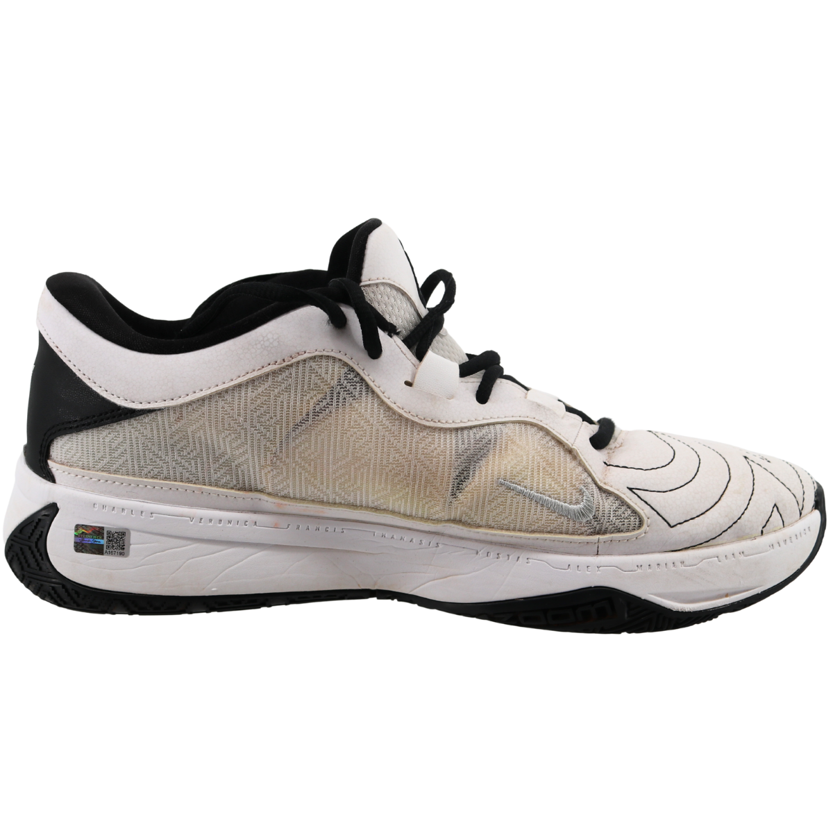Aaron Boone Yankees Signed 2025 Game Used Nike Giannis Shoes-1-Powers Sports Memorabilia