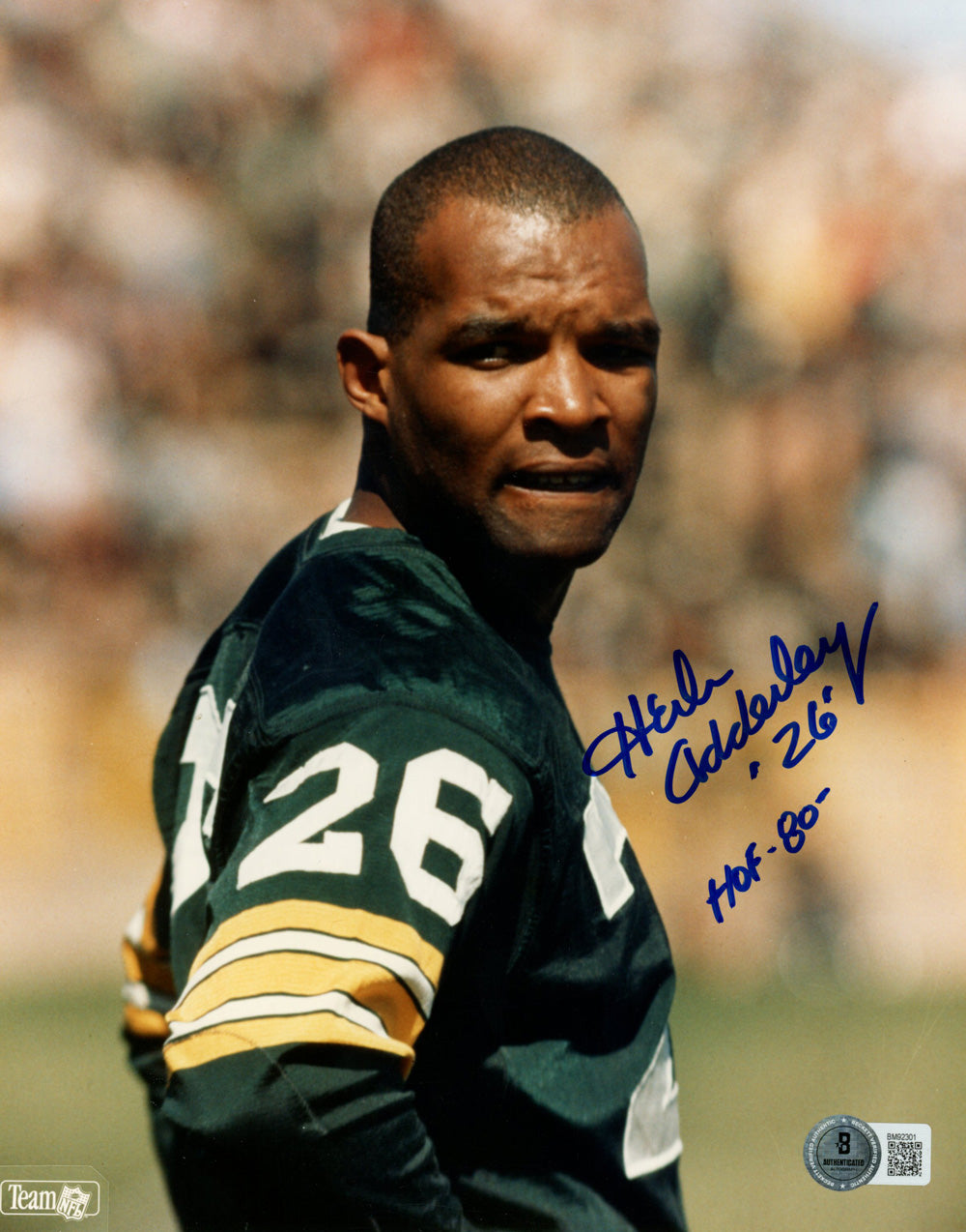 Herb Adderley Green Bay Packers Signed 8x10 Photo - HOF Beckett-Powers Sports Memorabilia