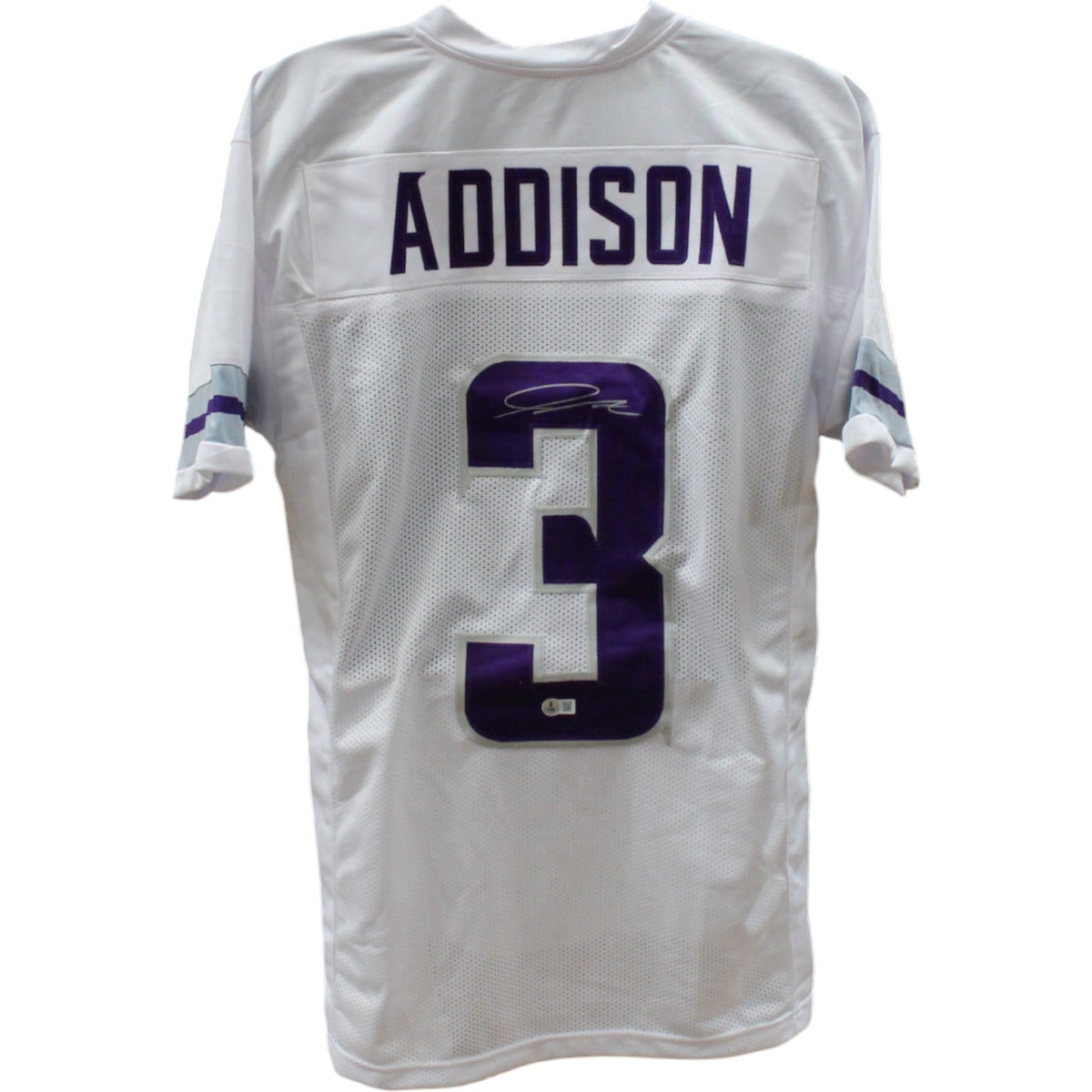 Jordan Addison Signed Pro Style 24 Alt White XL Jersey – Beckett Authenticated-Powers Sports Memorabilia