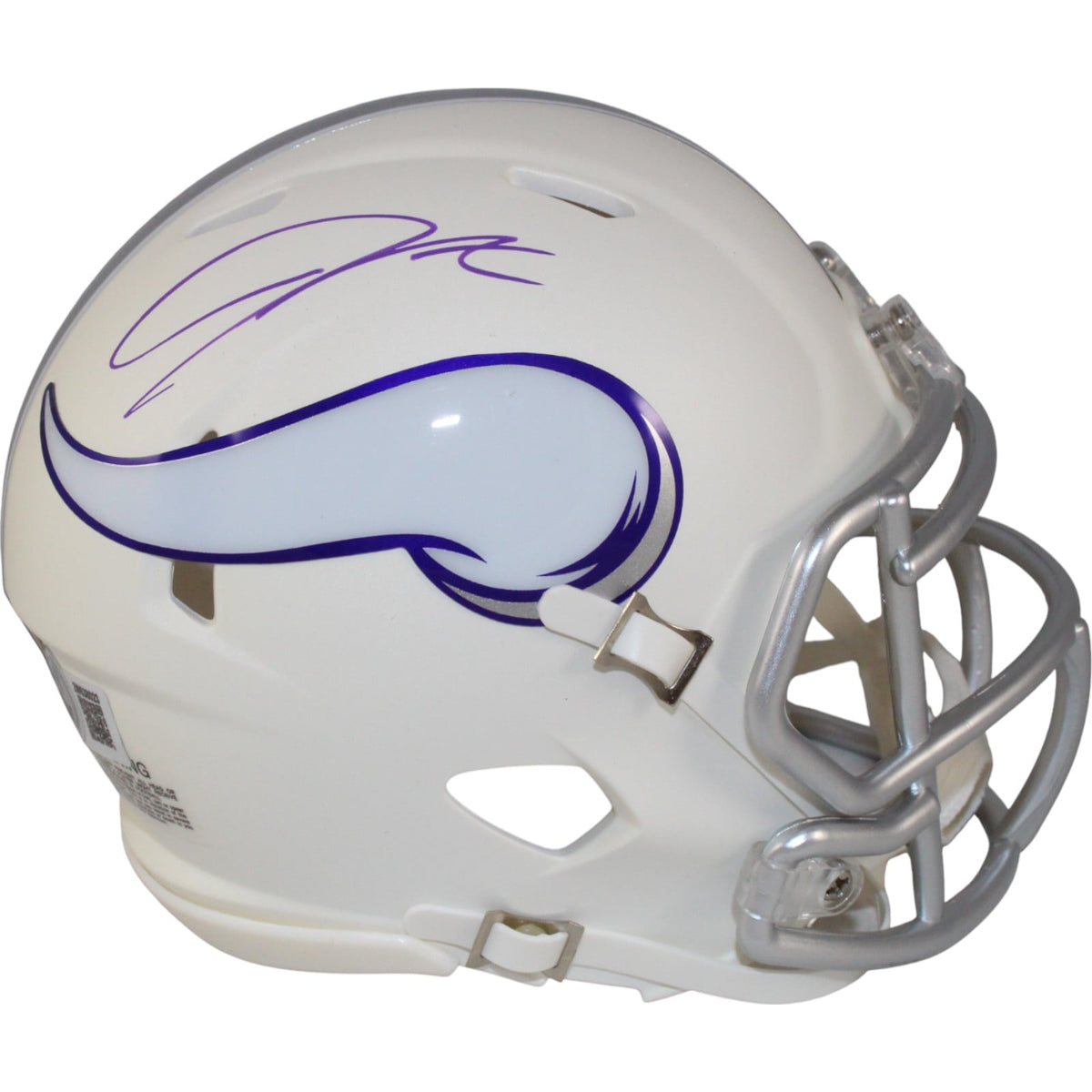 Jordan Addison Signed Minnesota Vikings Mini Helmet 24 Alt – Beckett Authenticated-Powers Sports Memorabilia