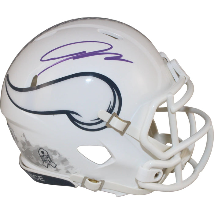 Jordan Addison Signed Minnesota Vikings 24 STS Mini Helmet – Beckett Authenticated-Powers Sports Memorabilia