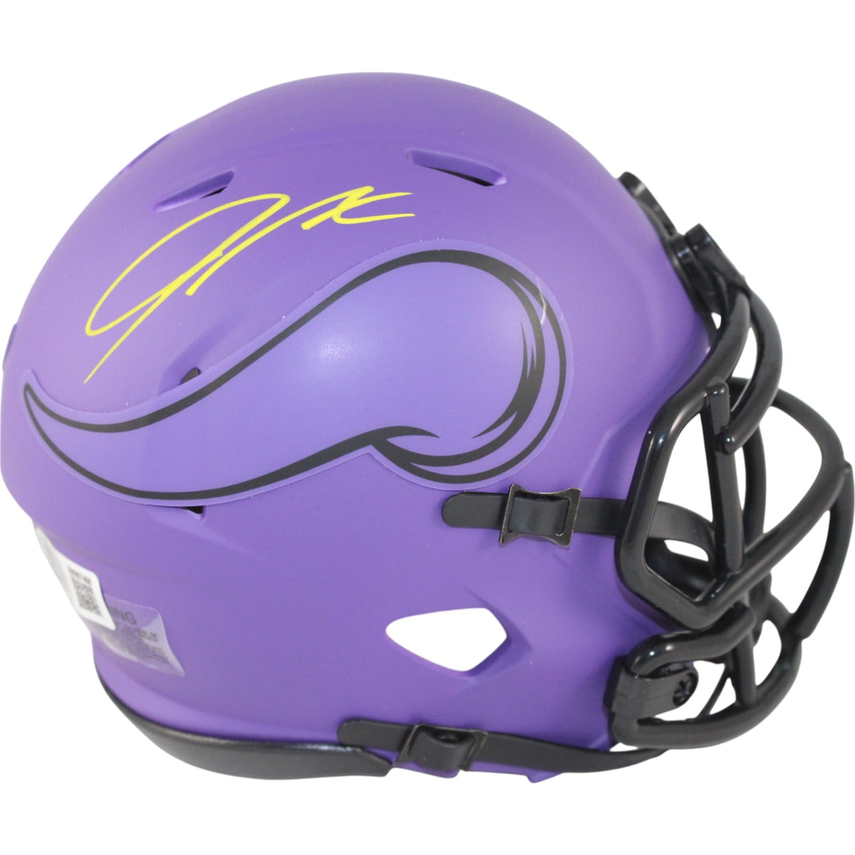 Jordan Addison Signed Minnesota Vikings Mini Helmet Rave – Beckett Authenticated-Powers Sports Memorabilia