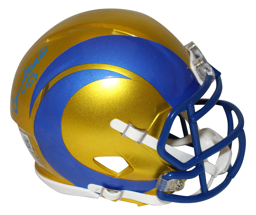 Cam Akers Los Angeles Rams Signed Mini Helmet - Flash Beckett Beckett-Powers Sports Memorabilia