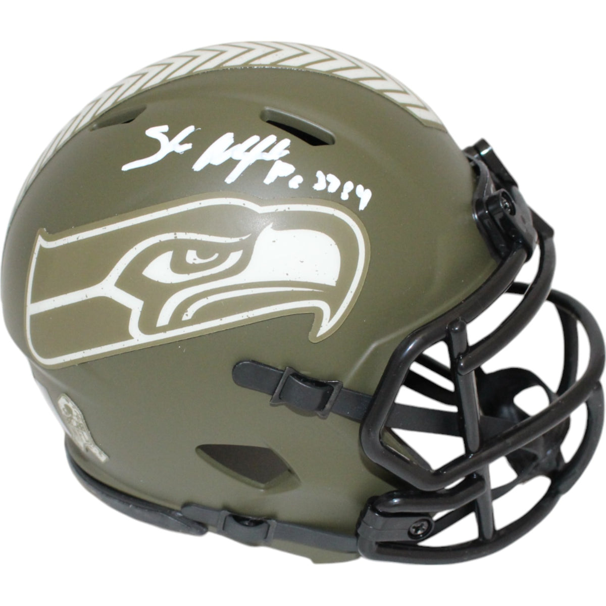Shaun Alexander Seattle Seahawks Signed Mini Helmet - 22 STS Beckett Beckett-Powers Sports Memorabilia