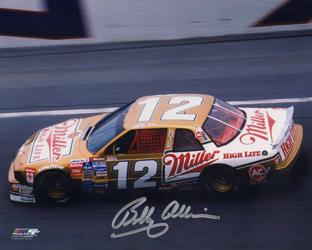 Bobby Allison Autographed Racing #12 Car 8x10 Photo-Powers Sports Memorabilia