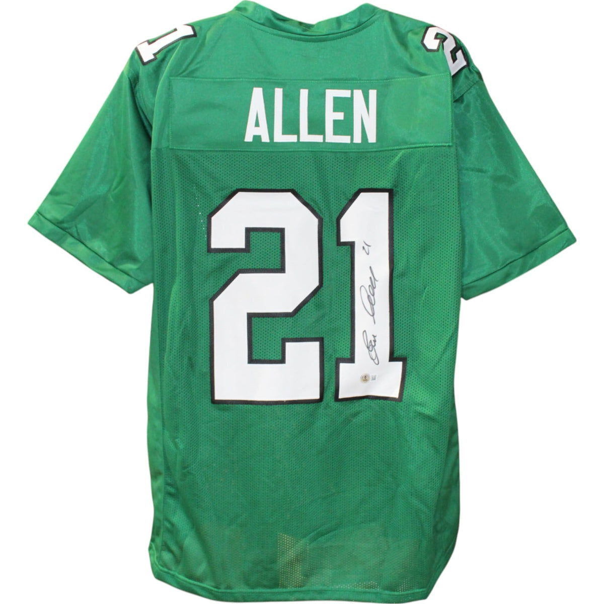 Eric Allen Signed Pro Style Size XL Green Jersey – Beckett Witness Authenticated-Powers Sports Memorabilia