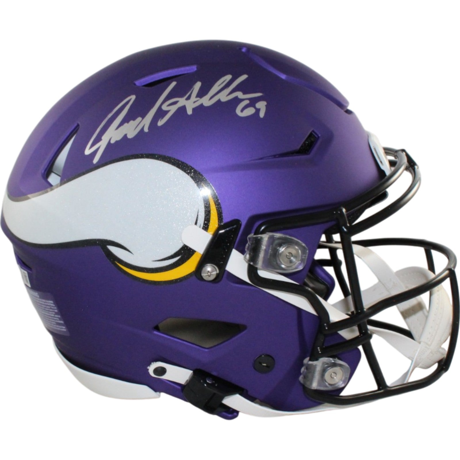 Jared Allen Minnesota Vikings Speedflex Signed Helmet Beckett Witness 55177 Beckett-Powers Sports Memorabilia