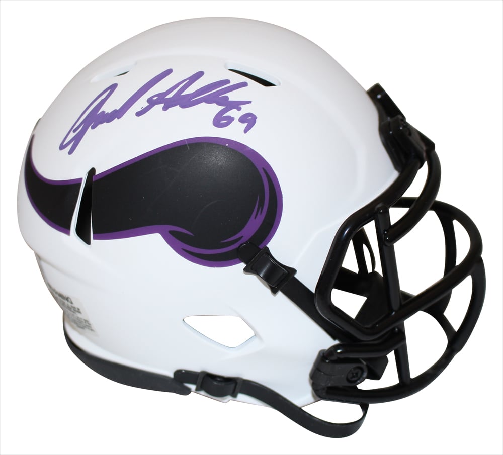 Jared Allen Signed Minnesota Vikings Lunar Mini Helmet – Beckett Authenticated-Powers Sports Memorabilia
