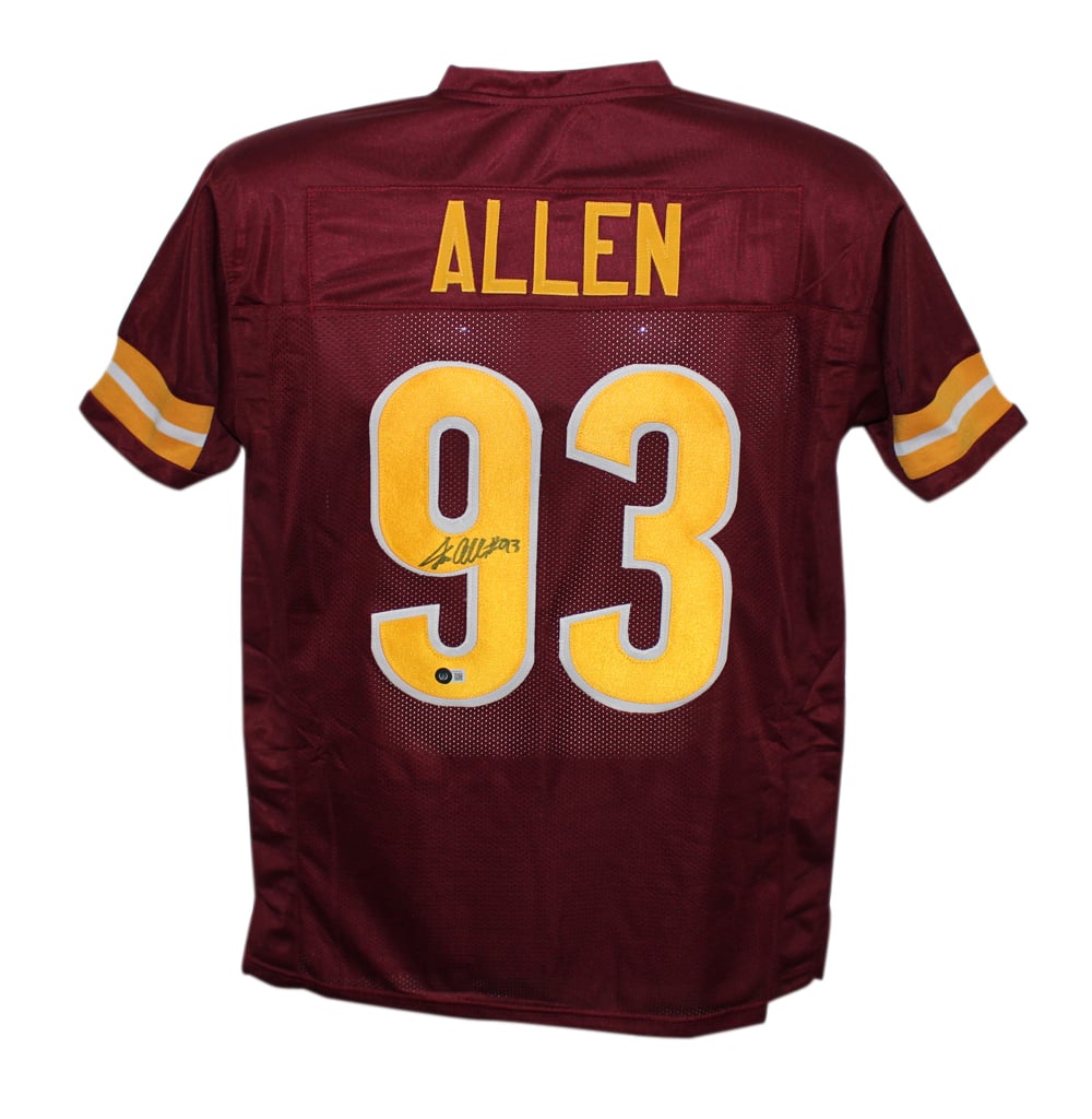 Jonathan Allen Signed Pro Style Burgundy XL Jersey – Beckett Authenticated-Powers Sports Memorabilia