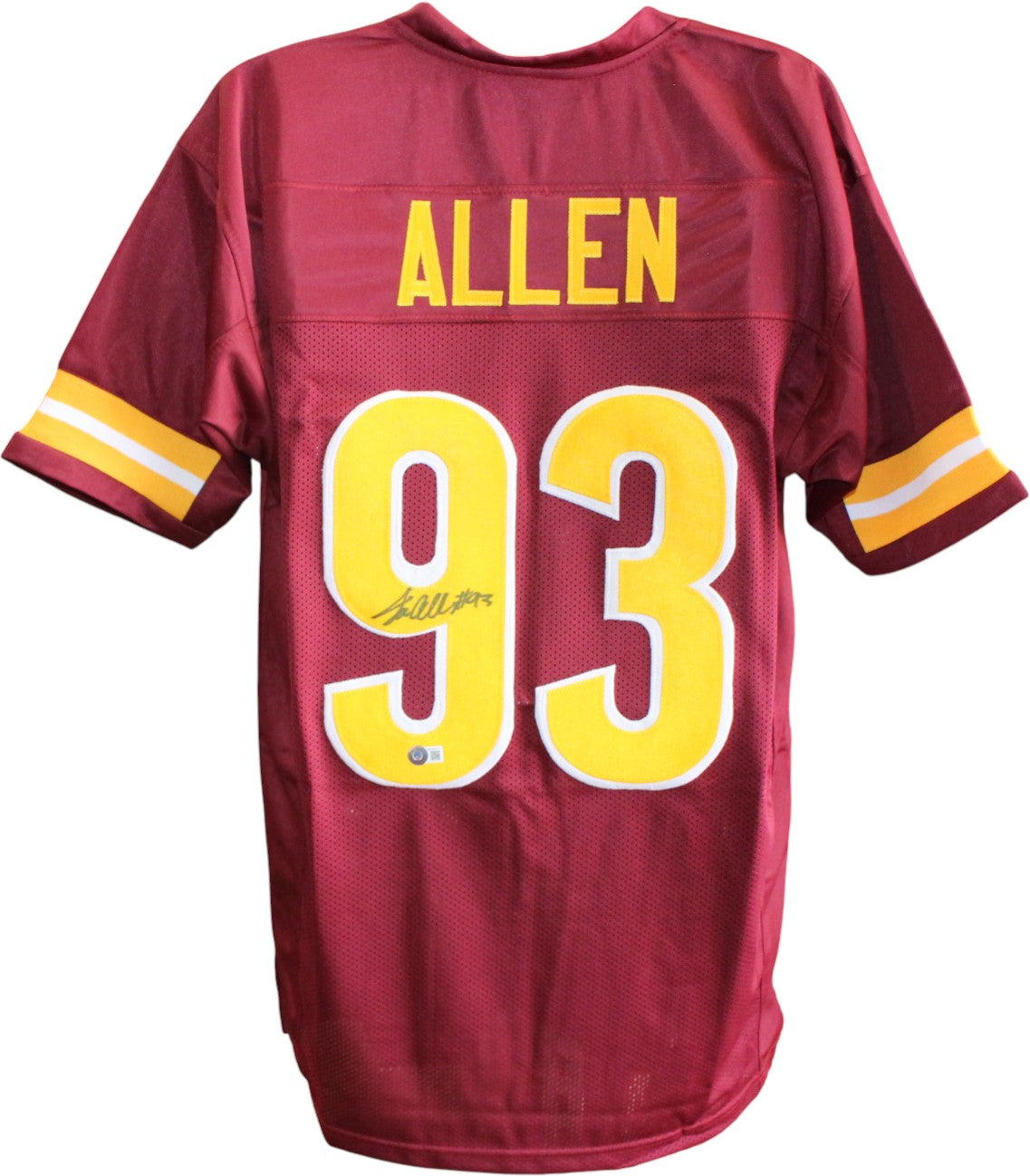 Jonathan Allen Washington Commanders Signed Jersey - Pro Style Size XL Red Beckett Beckett-Powers Sports Memorabilia