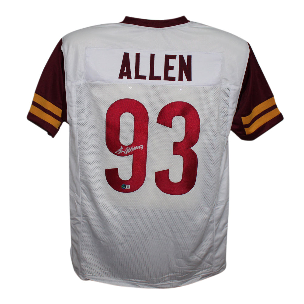 Jonathan Allen Pro Style White XL Signed Jersey – Beckett Authenticated-Powers Sports Memorabilia