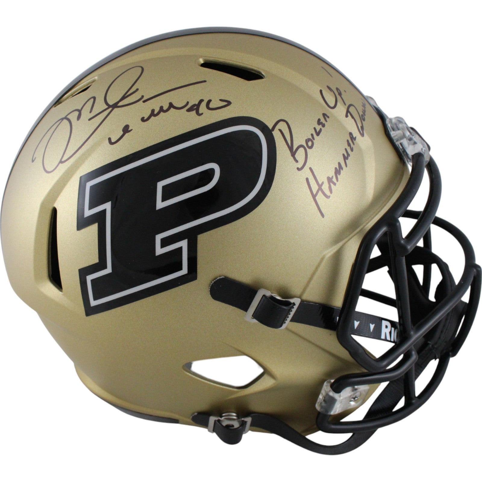 Mike Alstott Purdue Boilermakers Signed Full Size Helmet - F/S Boiler Up Beckett Beckett-Powers Sports Memorabilia