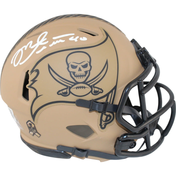 Mike Alstott Signed Tampa Bay Buccaneers 23 STS Mini Helmet – Beckett Authenticated-Powers Sports Memorabilia