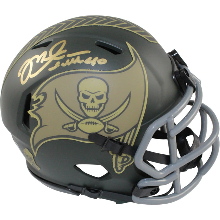 Mike Alstott Signed Tampa Bay Buccaneers 25 STS Mini Helmet – Beckett Authenticated-Powers Sports Memorabilia