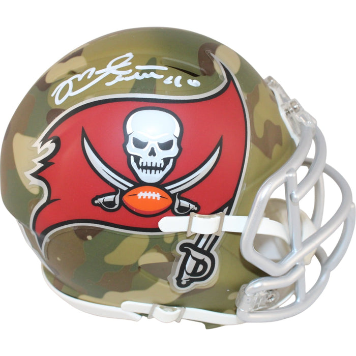Mike Alstott Signed Tampa Bay Buccaneers Camo Mini Helmet – Beckett Authenticated-Powers Sports Memorabilia