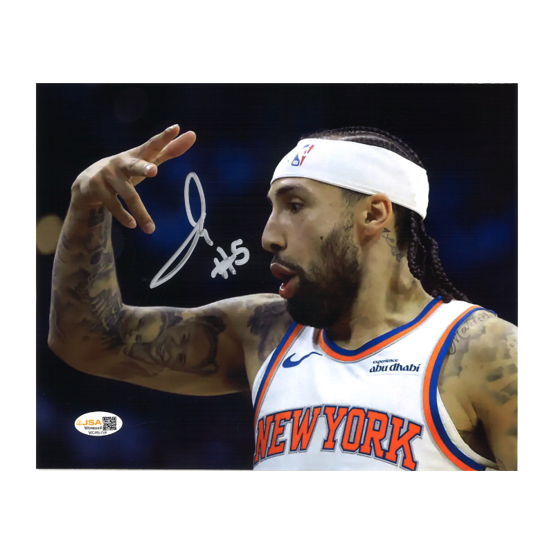 José Alvarado New York Knicks Signed 8x10 Photo JSA Auth-Powers Sports Memorabilia