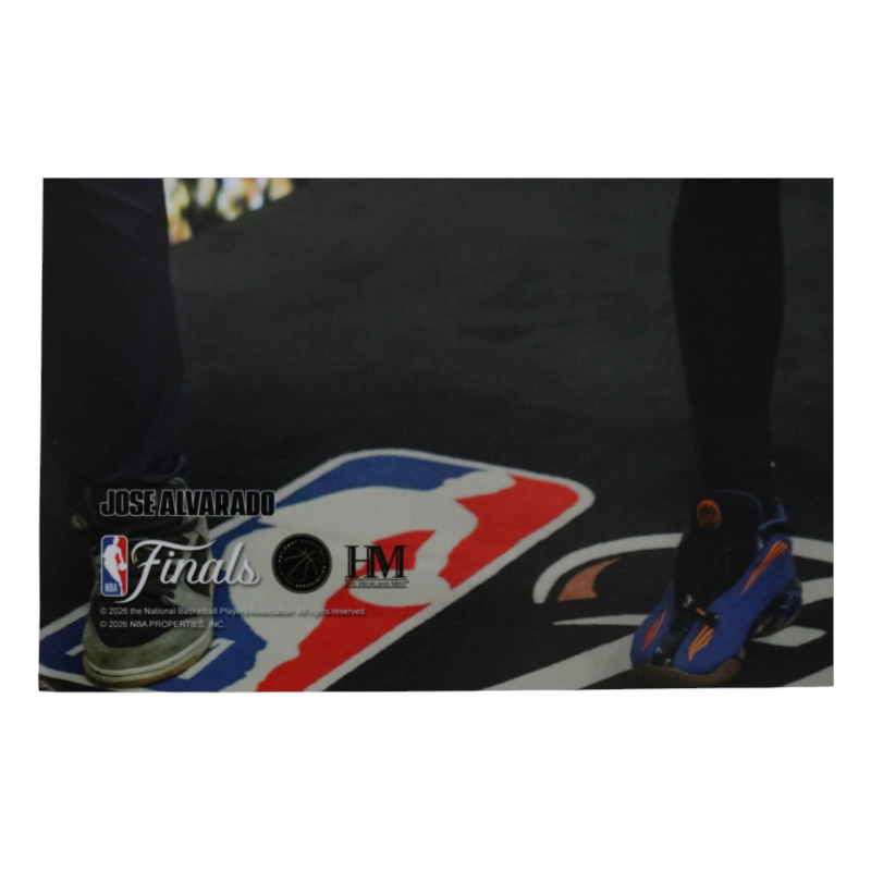 José Alvarado New York Knicks Signed 11x14 Photo with Flag-Powers Sports Memorabilia