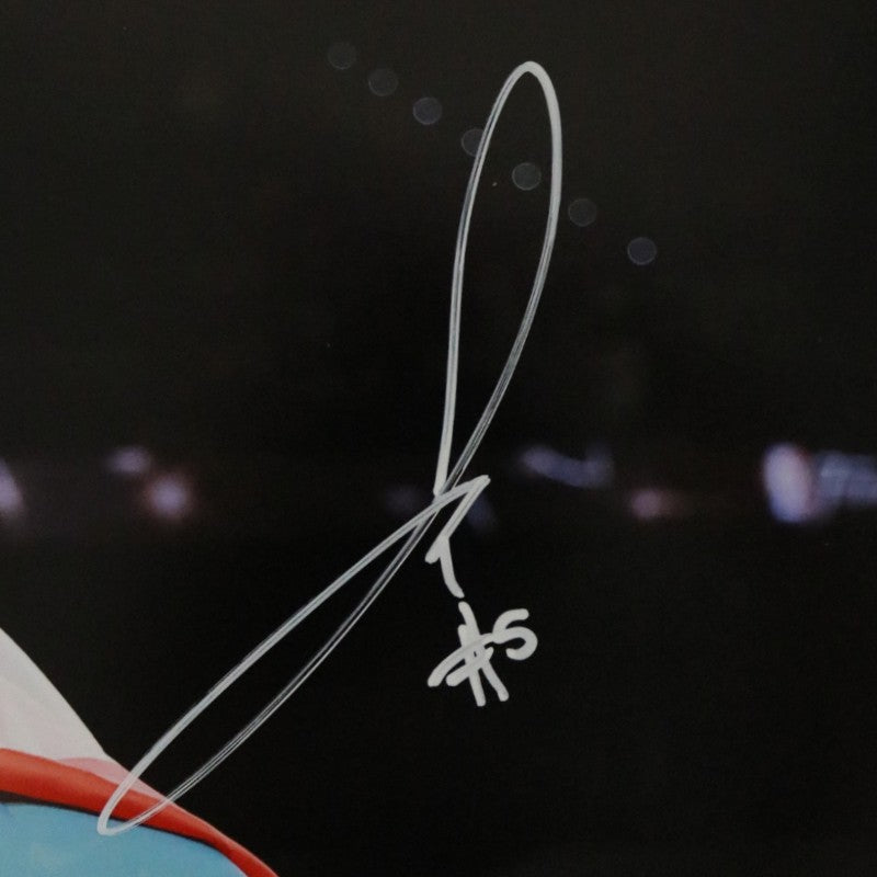 José Alvarado New York Knicks Signed 16x20 Photo with Trophy and Flag-Powers Sports Memorabilia