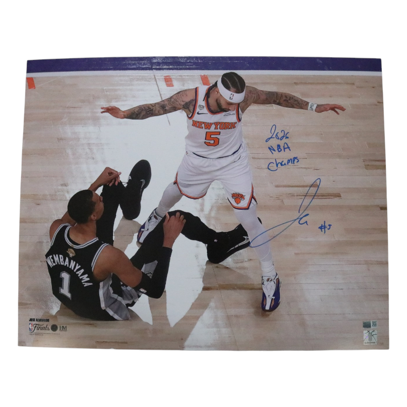 José Alvarado New York Knicks Signed Inscribed 16x20 Photo with Wembanyama-Powers Sports Memorabilia
