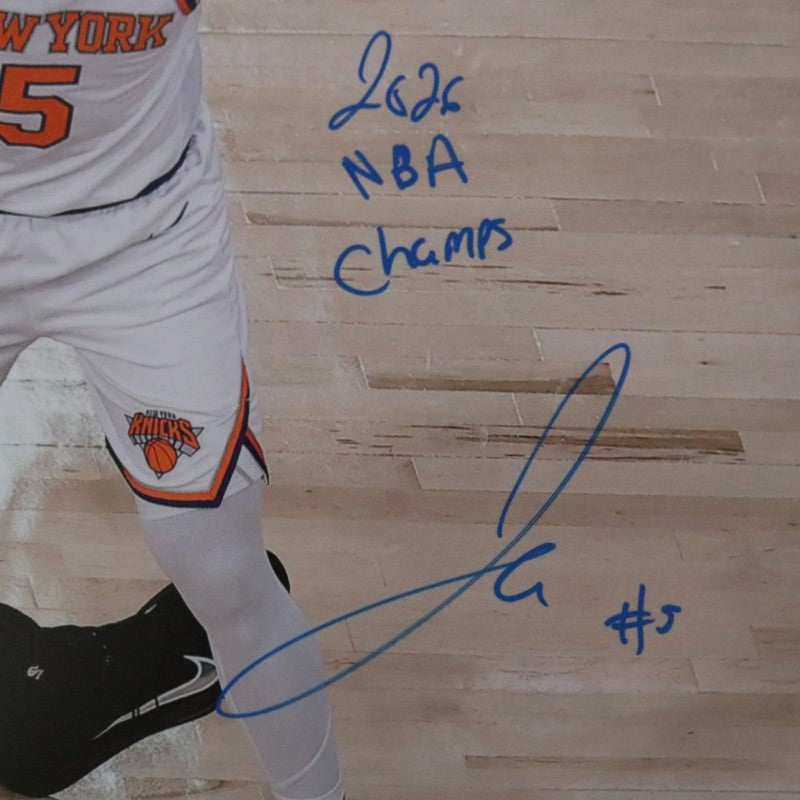 José Alvarado New York Knicks Signed Inscribed 16x20 Photo with Wembanyama-Powers Sports Memorabilia