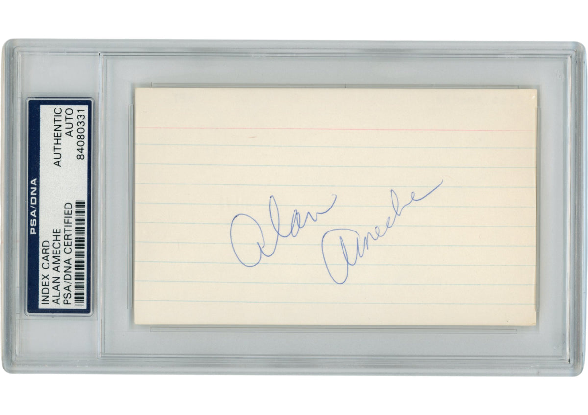 Alan Ameche Baltimore Colts Signed Mini Helmet - Index Slabbed PSA PSA-Powers Sports Memorabilia