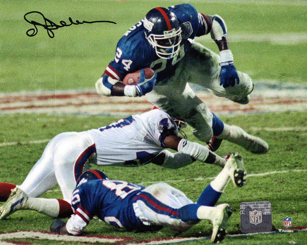 Ottis Anderson Autographed NY Giants Super Bowl XXV Action vs Bills 8x10 Photo-Powers Sports Memorabilia