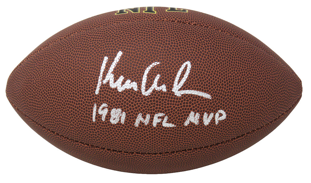 Ken Anderson Autographed Wilson Super Grip Full Size NFL Football with 1981 MVP-Powers Sports Memorabilia