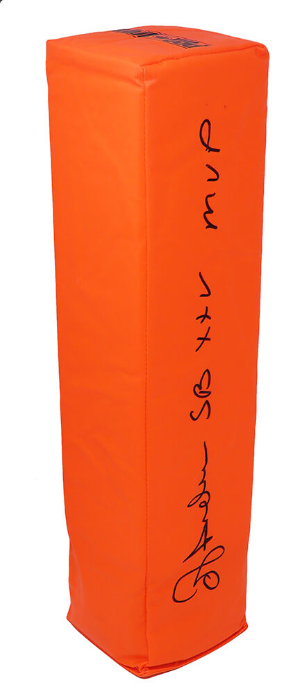 Ottis Anderson Autographed Orange Endzone Football Pylon w/ SB XXV MVP