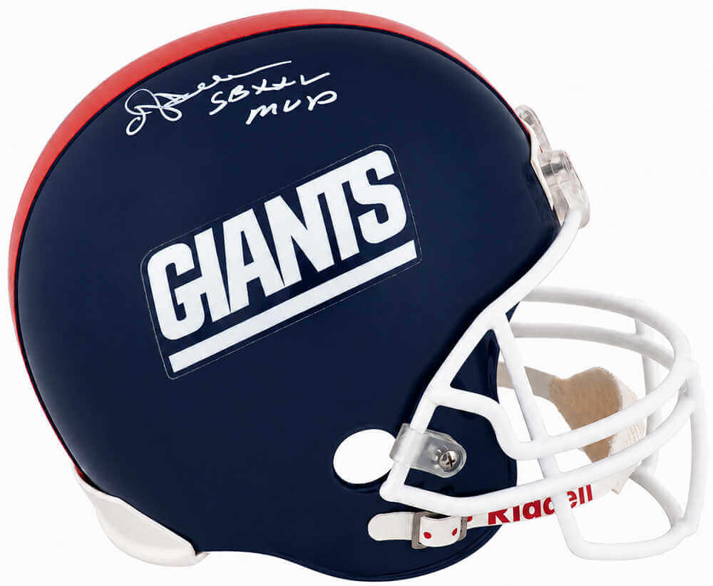 Ottis Anderson Autographed New York Giants Throwback Riddell Full Size (VSR4) Replica Helmet with SB XXV MVP - (In White)-Powers Sports Memorabilia