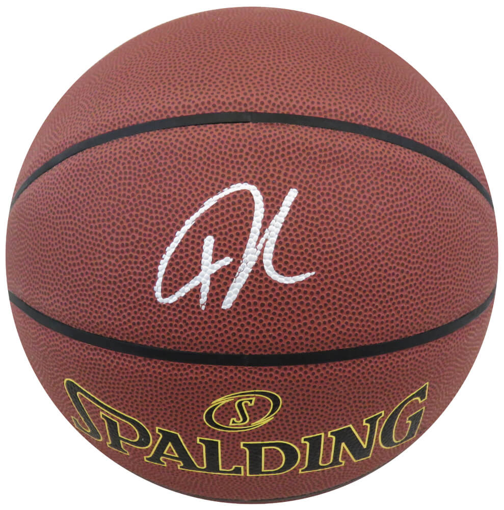 Giannis Antetokounmpo Autographed Spalding Elevation Brown NBA Basketball-Powers Sports Memorabilia