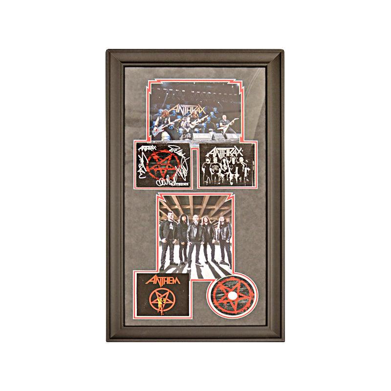 Anthrax Signed and Framed 2013 Anthems CD Collage-Powers Sports Memorabilia