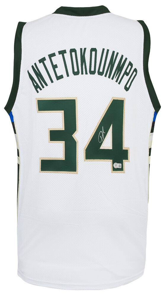 Giannis Antetokounmpo Autographed 'Greek Freak' Custom Basketball Jersey-Powers Sports Memorabilia