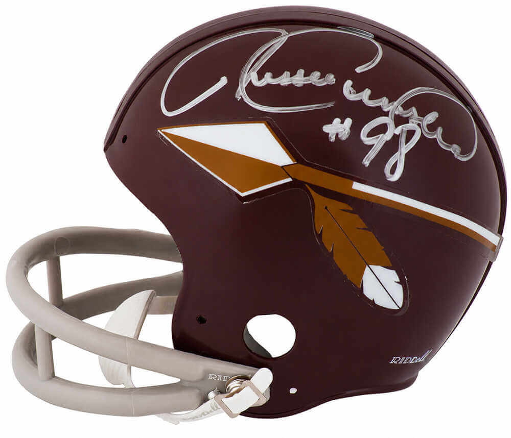 Jessie Armstead Autographed Washington T/B (65-69 Style) Spear Logo Riddell (VSR4) Mini Helmet-Powers Sports Memorabilia