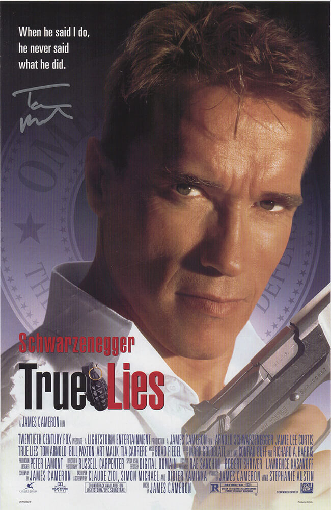 Tom Arnold Autographed True Lies 11x17 Movie Poster-Powers Sports Memorabilia
