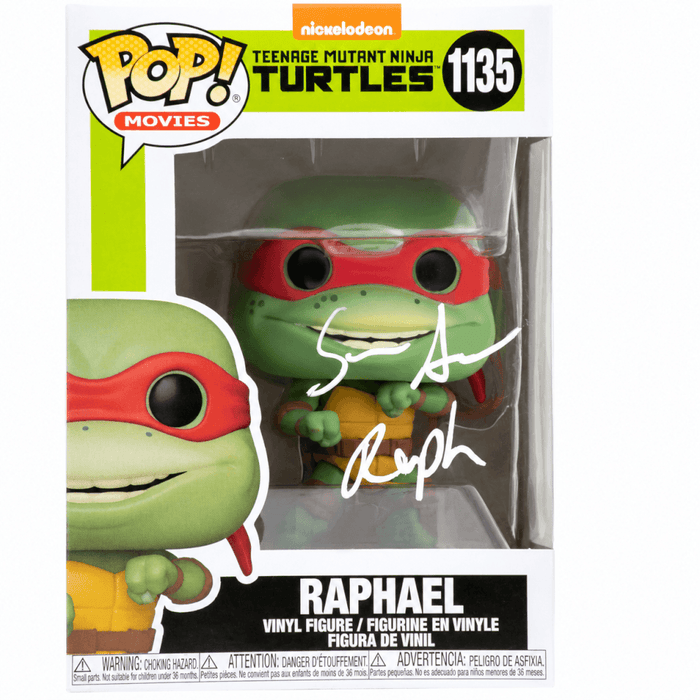 Sean Astin Autographed Teenage Mutant Ninja Turtles (Nickelodeon) Raphael Funko Pop Doll #1135 with Raph - (JSA)-Powers Sports Memorabilia