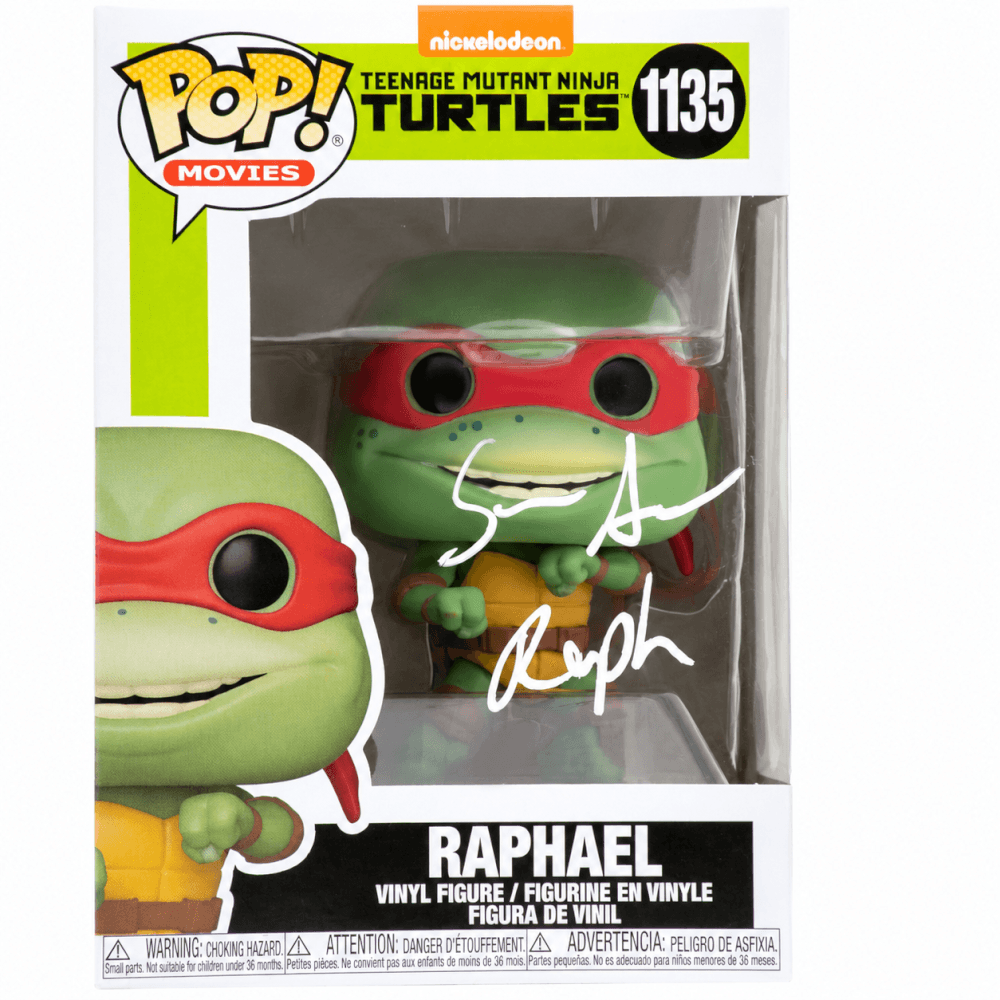 Sean Astin Autographed Teenage Mutant Ninja Turtles (Nickelodeon) Raphael Funko Pop Doll #1135 with Raph - (JSA)-Powers Sports Memorabilia