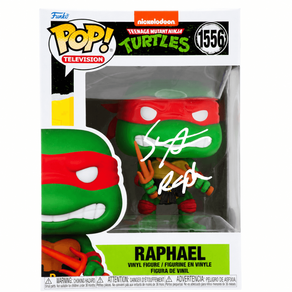 Sean Astin Autographed Teenage Mutant Ninja Turtles (Nickelodeon) Raphael Funko Pop Doll #1556 with Raph-Powers Sports Memorabilia