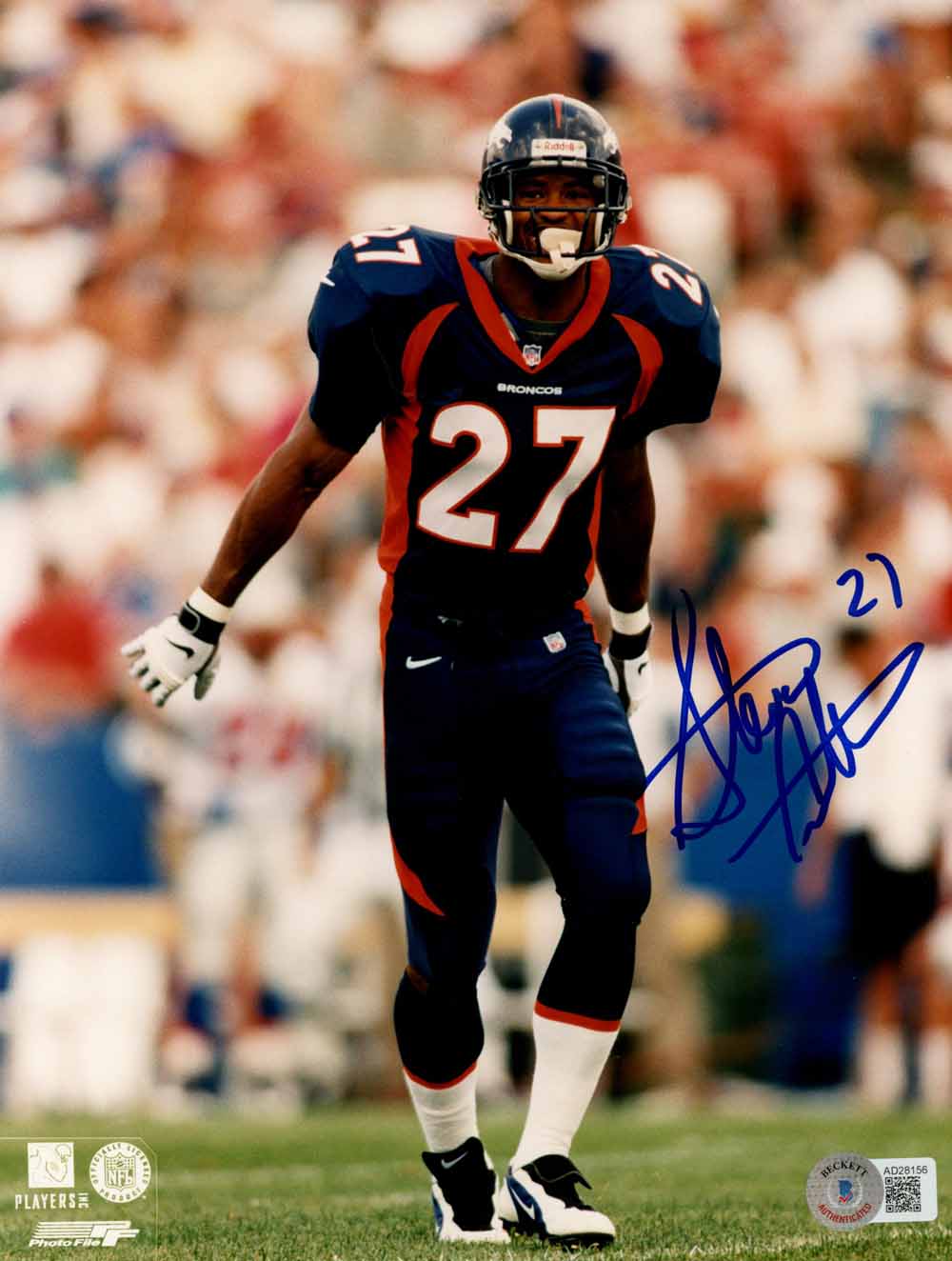 Steve Atwater Denver Broncos Signed 8x10 Photo - Beckett Beckett-Powers Sports Memorabilia