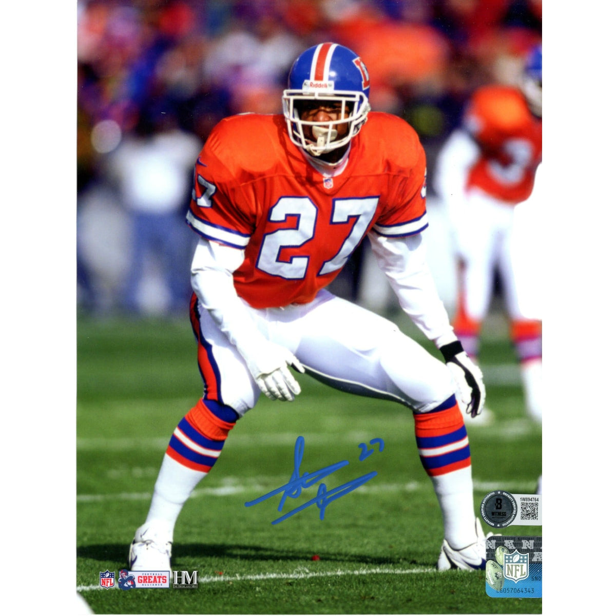 Steve Atwater Signed Denver Broncos 8x10 Photo – Beckett Authenticated-Powers Sports Memorabilia